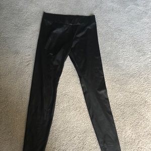 Faux leather pleather leggings